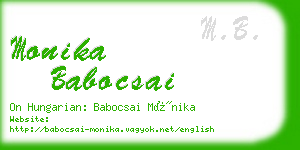 monika babocsai business card